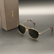 Tom Ford Raphael 02 FT0995 Aviator Sunglasses Gold Frame Green Lens Ships Today