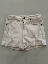  80/. Abercrombie  Fitch High Rise White Distressed Woman Shorts Size 4/W27