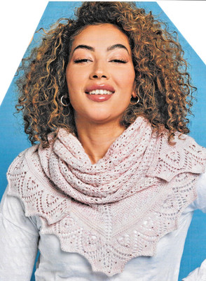Home Printed Strickmuster - Damen Perlen Spitze Schal - 0158