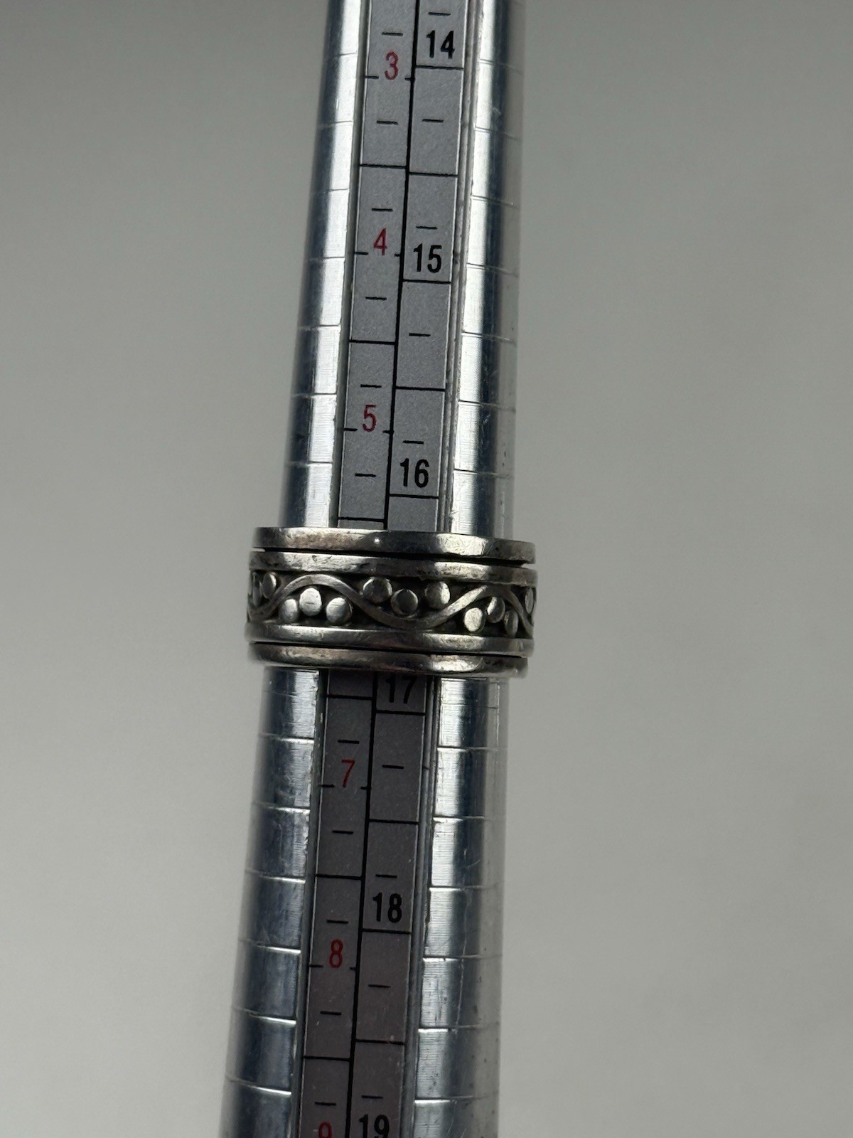 Geoart Sterling Silver Ring Patterned Size 6.5 - image 7