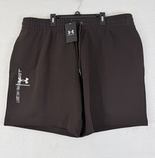 Under Armour Unstoppable Fleece Shorts 2XL Mens 7  Brown Sweat New NWT