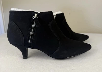 Botines Easy Street Annalee para mujer 6,5 M negros tacón de gatito nuevos en caja - Imagen 1 de 4