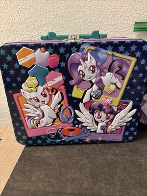 My Little Pony Tin Box With Puzzle And  7 Little Ponies