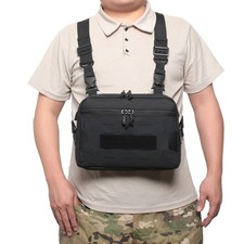 Outdoor Vest EDC Molle Pouch Attachment Chest Rig Bag for Men Tactical Chest Bag