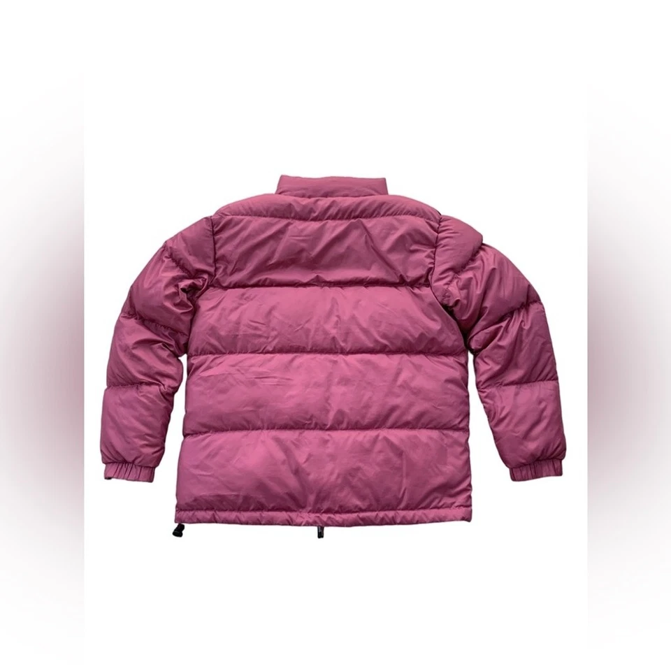Casaco acolchoado feminino LL Bean tamanho pequeno rosa e reversível xadrez enchimento ganso - Imagem 3 de 4