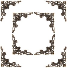 48 Solid Pure Copper Box Corner Protectors, Retro Table Edge Cover, Cabinet Furn