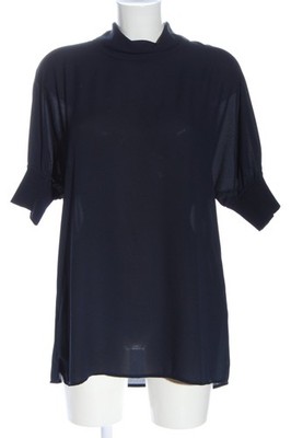 ADOLFO DOMINGUEZ Kurzarm-Bluse Damen Bluse Gr. DE 40 dunkelblau Casual-Look