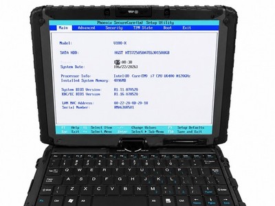 GETAC V100 MULTITOUCH RUGGED NOTEBOOK, I5-3320M,500GB,4GB,WIN10P
