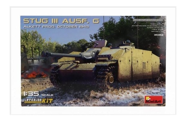 Miniart 35352 Panzer - Stug III Ausf. G MilitäR 1944 - 1/35 Bausatz-image
