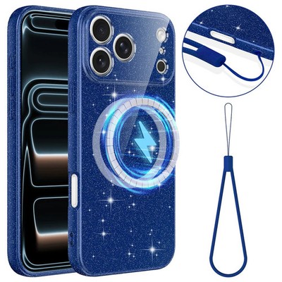 For iPhone 17 Pro Max Case Compatible with MagSafe Glitter TPU Shockproof Phone