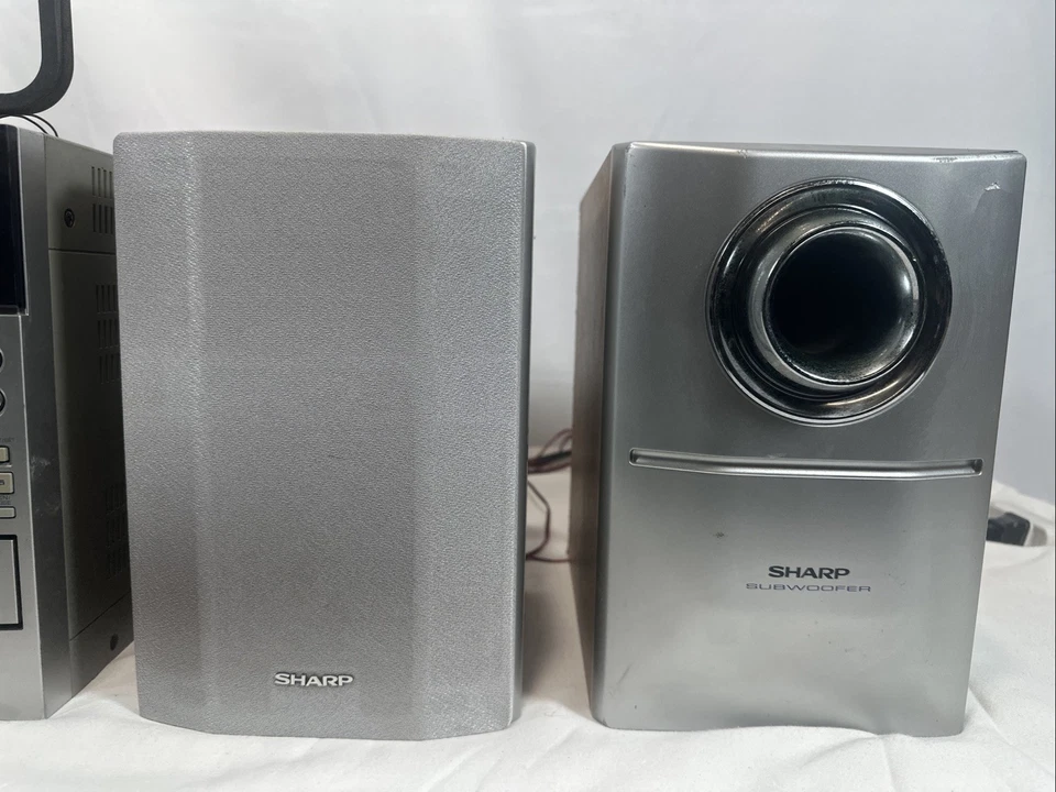 Sistema estéreo de componentes Sharp XL-ES50 cambiador de 5 CD sin control remoto probado unidad ruidosa Foto 4 de 4