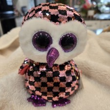 Ty Beanie Checks the Owl Flippables Plush Toy Stuffed Animal Kids Toys Pretend