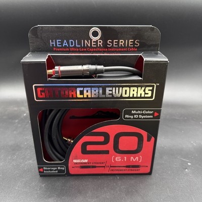 Gator Cableworks Headliner Series ''Quiet'' Instrument Cable, Straight to Same -