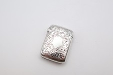 Antique Victorian Sterling Silver Vesta Case Hallmarked Birmingham 1899