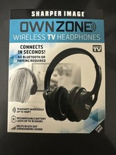 Sharper Image OwnZone Wireless TV Headphones No WifI Required. - New In Box