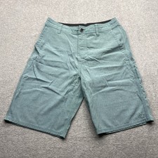O'Neill Shorts Mens 28x10" Chino Flat Front Hybrid Heather Green Pockets Logo
