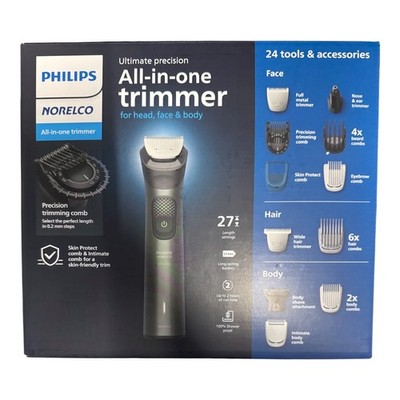 Philips Norelco Multigroom 9000 All-in-One Trimmer Head Face Body 27 Settings