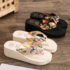 Women Flip Flops Summer Beach Platform Slippers Casual Outside Wedges Sa
