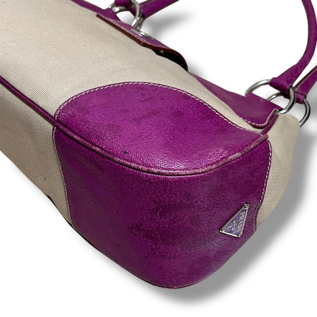 PRADA hand bag with triangular shoulder strap for… - image 12