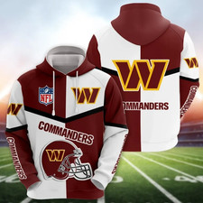 Washington Football Team Commanderss Hoodie Lightweight Adult S-5XL