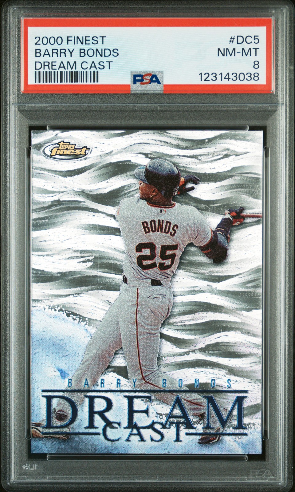 2000 TOPPS FINEST DREAM CAST #DC5 BARRY BONDS PSA 8 view 1