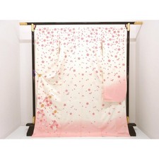 Authentic Kimono with Yuzen gold embroidery 260-007-507-7426