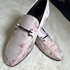 Men’s ASOS Pink Floral Horsebit Loafers Sz 8.0