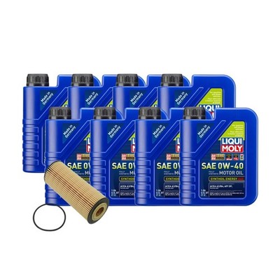 8L Liqui Moly Synthoil Energy A40 0W-40 Hengst Oil Change Kit for Mercedes S550