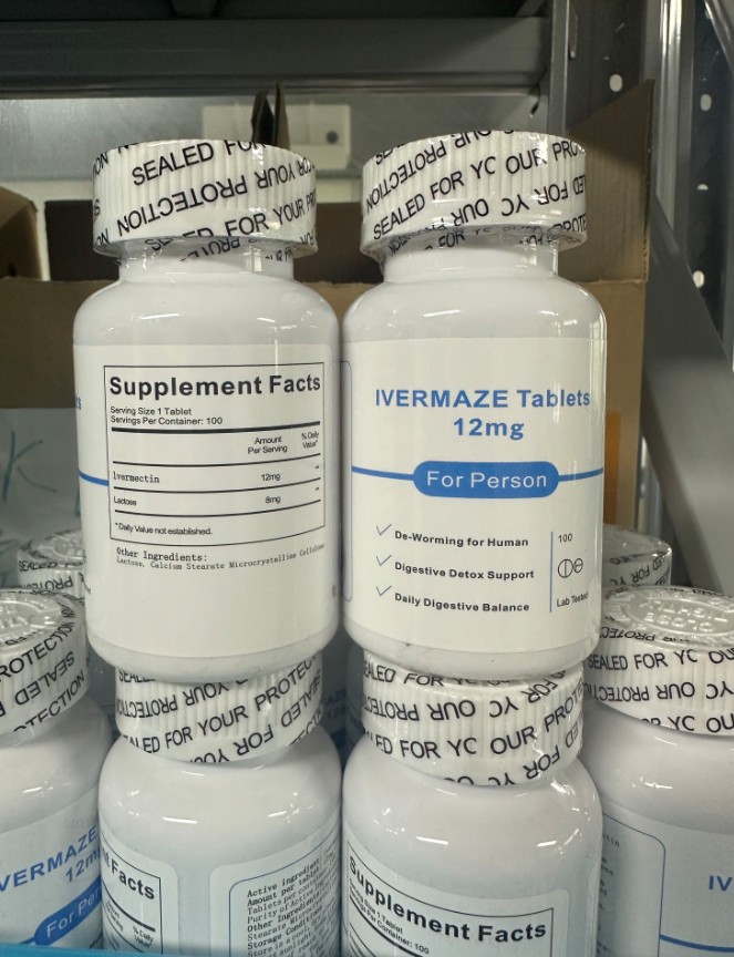 IVER MEET Tablets for Person 12 mg,100 Tablets 99% Purity Digest Supplement 2PCS