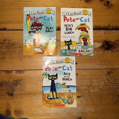 Scholastic Pete The Cat My First Reading Paperback Lot Of 3 Kids Books NEW