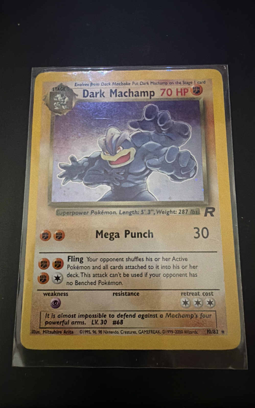 Dark Machamp 10/82 Team Rocket Holo
