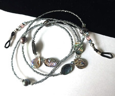 Women s Eyeglass Fashion Chain Abalone Freshwater Pearls Beads 30"L