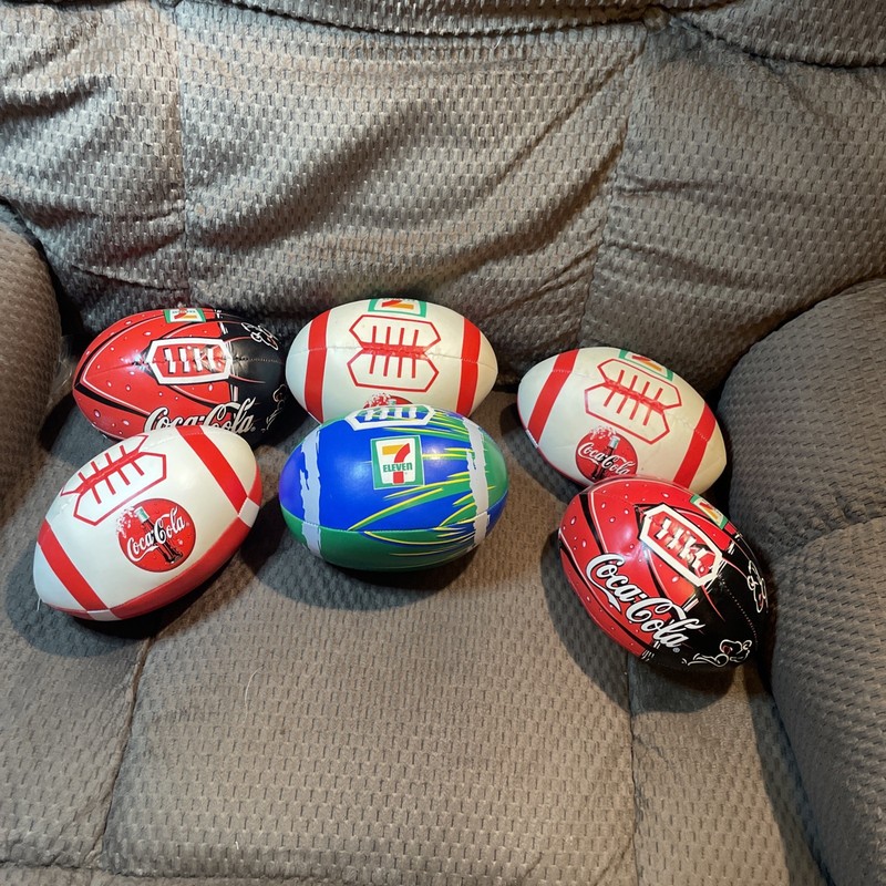 Lot of -6. 7 Eleven & Coca Cola Promotional Advertising Footballs
