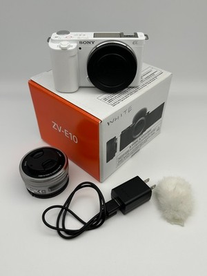 Sony Alpha ZV-E10 24.2MP Mirrorless Camera - White (E PZ 16-50mm f/3.5-5.6 OSS)