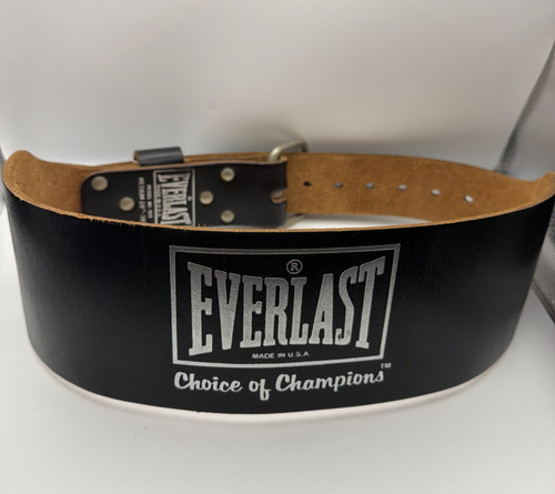 Vintage Everlast Leather Weight Lifting Belt Model 1011 Medium 28-38 Made in USA