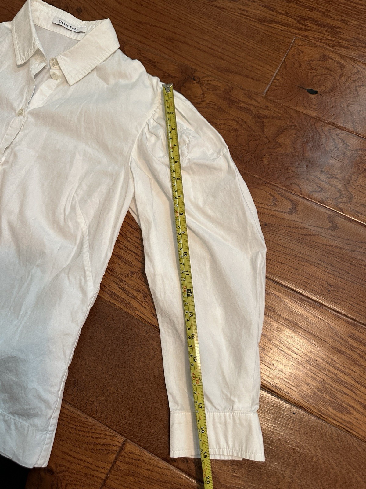 Simone Rocha Basic White Shirt Long Puff Sleeve - image 12