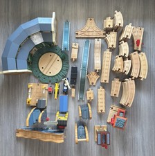 Vintage HUGE LOT Thomas  Friends Wooden Railway Trains Tracks Sets, Trains More