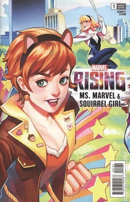 Marvel Rising Ms Marvel Squirrel Girl 1C Gonzales Variant FN 2018 Stock Image