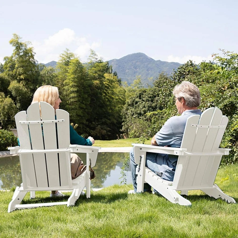 Sillas Adirondack de plástico Jeary Silla Adirondack de plástico plegable HDPE (¿1 paquete? Foto 3 de 4