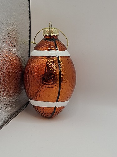 ASHLAND NOEL FÚTBOL VIDRIO ÁRBOL DE NAVIDAD ADORNO DEPORTIVO NUEVO CON ETIQUETAS - Imagen 3 de 8