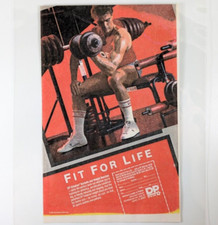 1984 Fit for Life Gym Ad, Laminated Workout Promo – DP Barbells & Bench