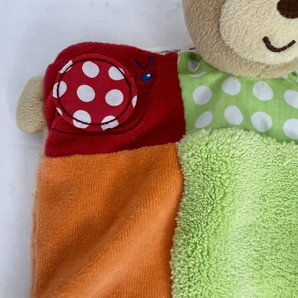 Kaloo Colors Lovey Doudou Bear Puppet Patchwork Blanket Comforter Dots RARE! NWT - Image 4 of 4