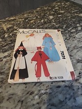 McCall's 7231 Pattern Girls' Witch Devil Angel Costume Dress Bonnet SM 2-4