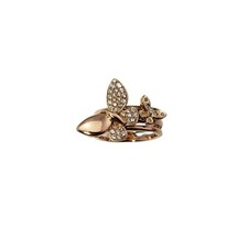 14 Karat Rose Gold and Diamond Butterfly Ring SIze 6 12121