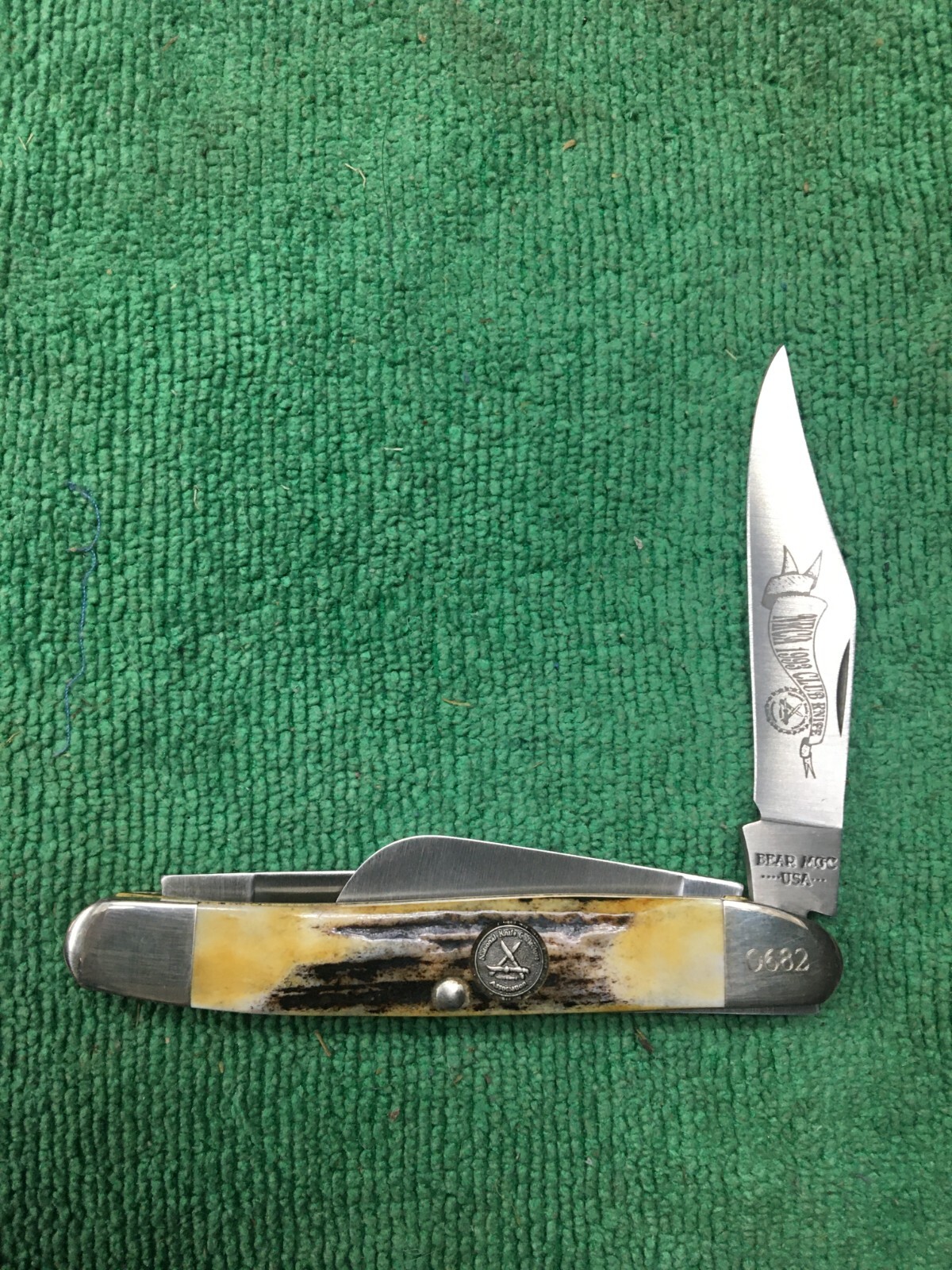 BEAR MGC. stag handle 1993 NKCA un used pocket knife eBay