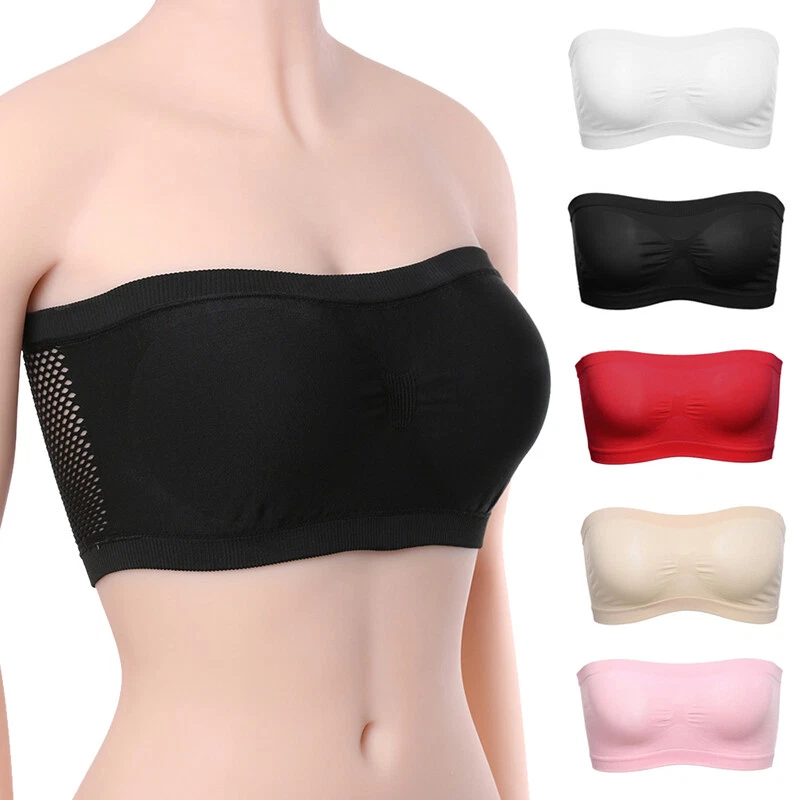 Tube Top Bra Seamless Strapless Bralette Stretch Wrapped Women