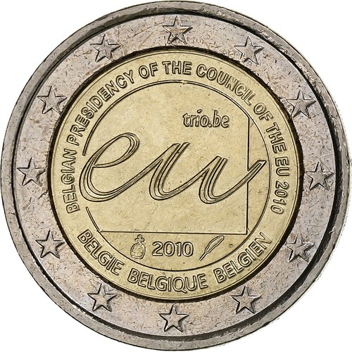 [#1250849] Belgien, Albert II, 2 Euro, EU Council Presidency, 2010, VZ, Bi-Metal - Bild 1 von 2