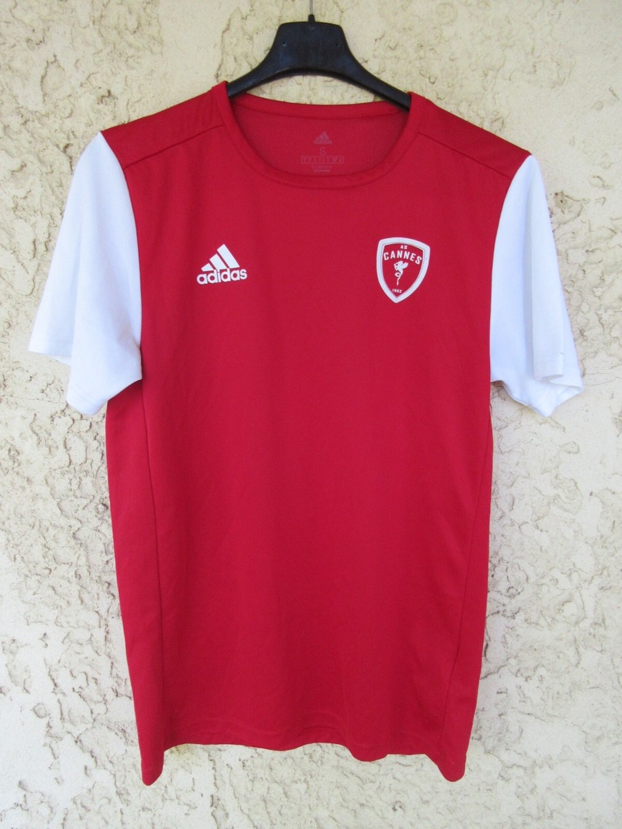 Maillot Vintage AS Cannes Années 90, Diadora, Domicile Rouge Et Blanc, Taille L, Réédition Sans Emballage