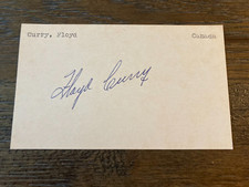 Floyd Busher Curry Montreal Canadiens signed autographed Hockey 3x5 index card