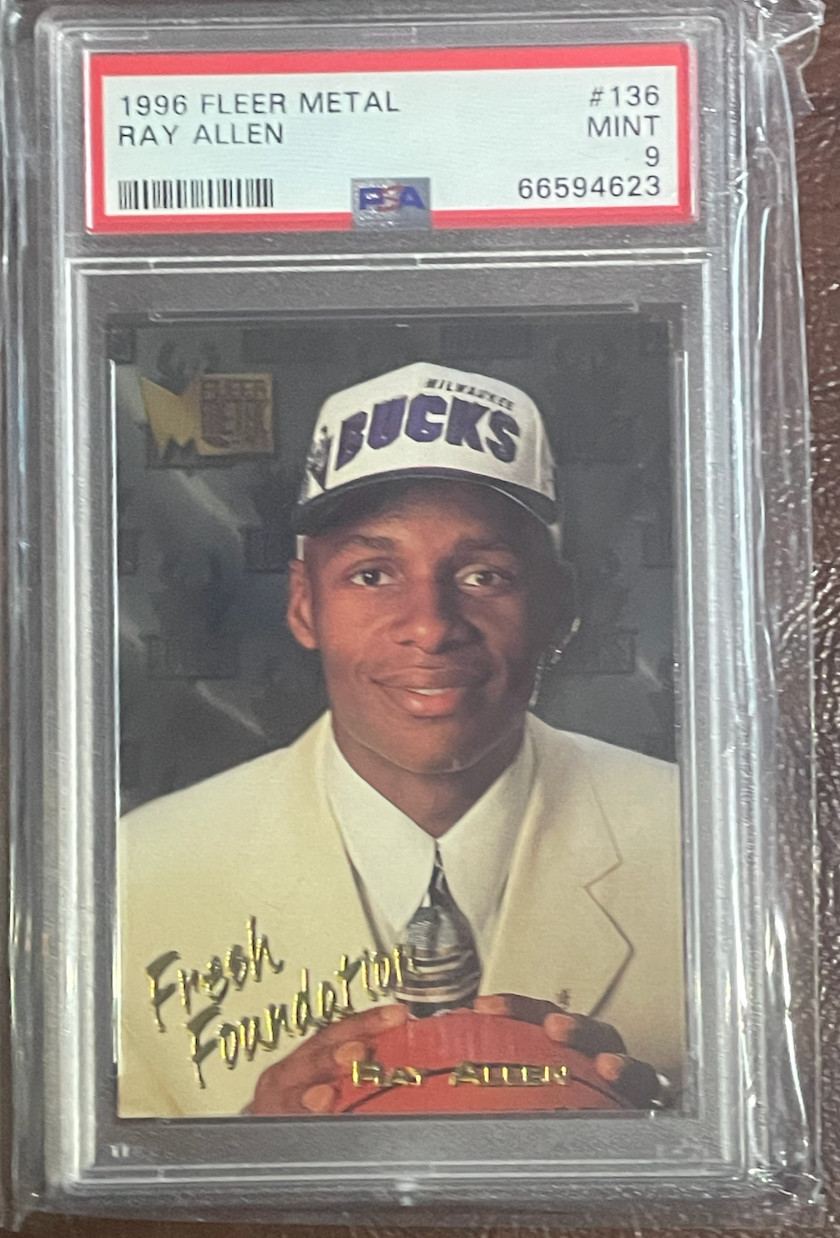 1996 Fleer Metal Ray Allen Psa 9